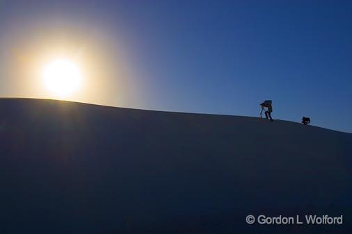 White Sands_32030.jpg - An 8x10 photographer checking out a scene.Photographed at the White Sands National Monument near Alamogordo, New Mexico, USA.